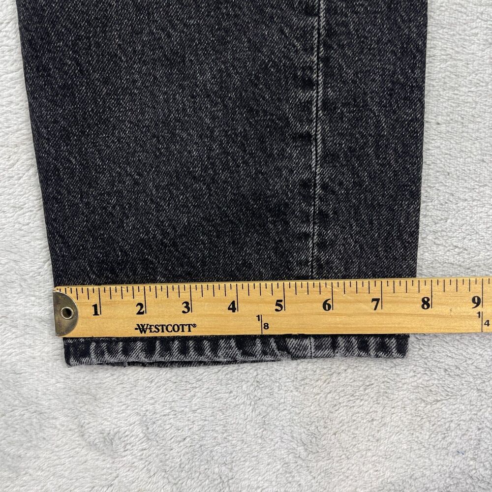 Zara Jeans Men 32 Black Straight Leg Denim Pants Faded Wash 100% Cotton - Picture 13 of 14